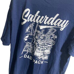 Barstool Sports Comfort Colors Dad Shirt Navy L Saturday Design